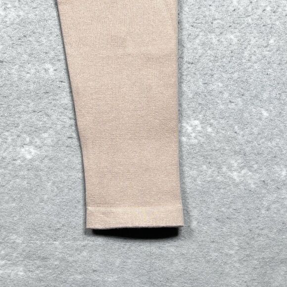 Everlane Leggings Womens Size M/L Tan The Seamless Ribbed High Rise Cotton Blend - Picture 3 of 11